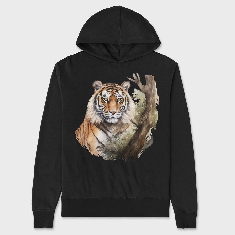 Tiger Nature Wildness, Hanorac Oversize Barbati (Unisex)