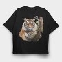 Tiger Nature Wildness, Tricou Oversize Barbati (Unisex)