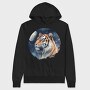 Tiger Night Moon, Hanorac Oversize Barbati (Unisex)