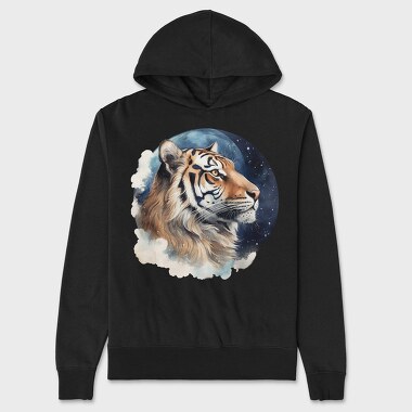 Tiger Night Spirit, Hanorac Oversize Barbati (Unisex)