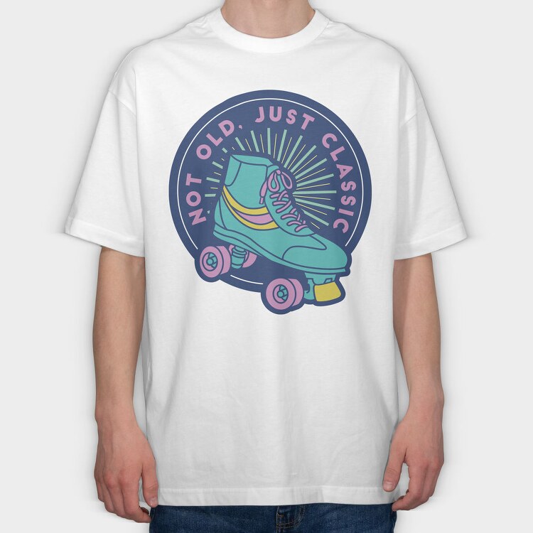 Classic Rollerskate 80S, Tricou Oversize Barbati (Unisex)
