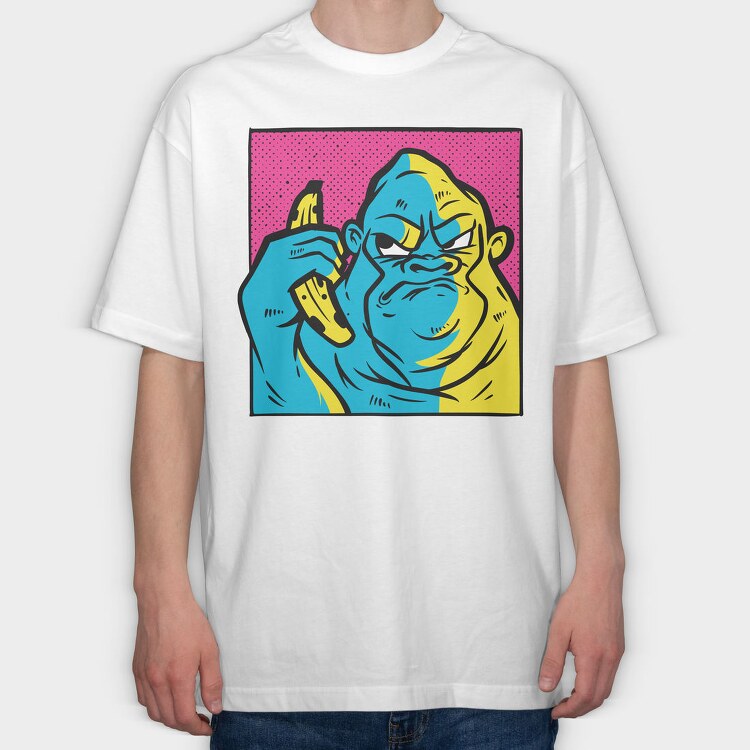 Angry Gorilla Banana, Tricou Oversize Barbati (Unisex)