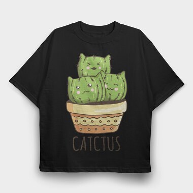 Catctus, Tricou Oversize Barbati (Unisex)