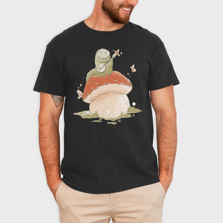 Caterpillar Mushroom, Tricou Barbati (Unisex)