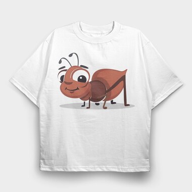 Ant Smiley, Tricou Oversize Barbati (Unisex)