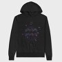 Aquarius Floral Zodiac Sign Aqarius, Hanorac Oversize Barbati (Unisex)