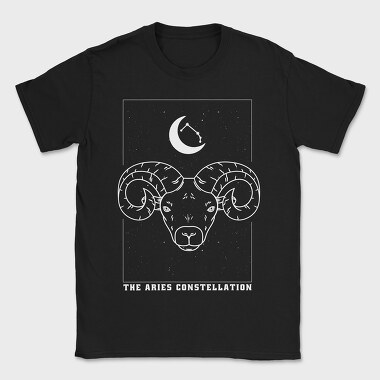 Aries Constellation Zodiac Line Art, Tricou Barbati (Unisex)
