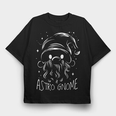 Astro Gnome Astronomer, Tricou Oversize Barbati (Unisex)