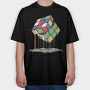 Melting Rubik, Tricou Oversize Barbati (Unisex)