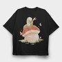 Caterpillar Mushroom, Tricou Oversize Barbati (Unisex)
