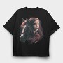 Woman And Horse Animal Girl, Tricou Oversize Barbati (Unisex)
