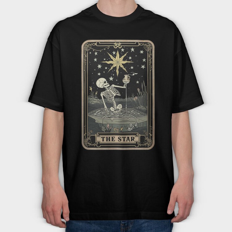 The Star Card, Tricou Oversize Barbati (Unisex)