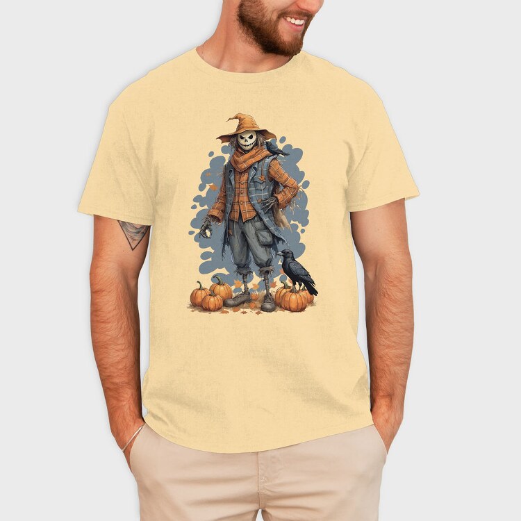 Halloween Scary Scarecrow, Tricou Barbati (Unisex)