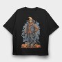 Halloween Scary Scarecrow, Tricou Oversize Barbati (Unisex)