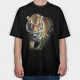 Tiger Jungle Face, Tricou Oversize Barbati (Unisex)