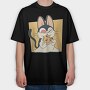 Pizza Kitten Cat, Tricou Oversize Barbati (Unisex)