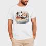 Panda And Mouse Cuddle Mice Hug, Tricou Barbati (Unisex)