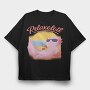 Axolotl At The Beach Relaxolotl, Tricou Oversize Barbati (Unisex)