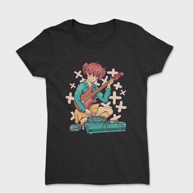 Anime Girl Electric Guitar Pedals, Tricou Femei