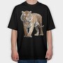 Tiger Majesty Club, Tricou Oversize Barbati (Unisex)