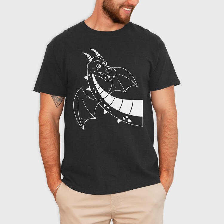 Dragon Fantasy Head, Tricou Barbati (Unisex)