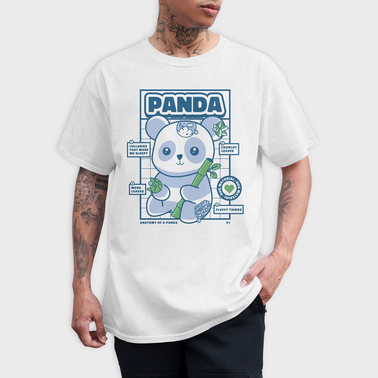 Panda Bear Animal Anatomy, Tricou Barbati (Unisex)