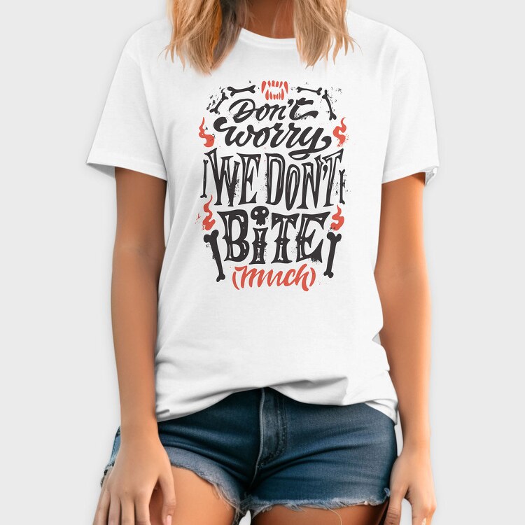 Halloween Vampire Quote We Don'T Bite Much, Tricou Barbati (Unisex)