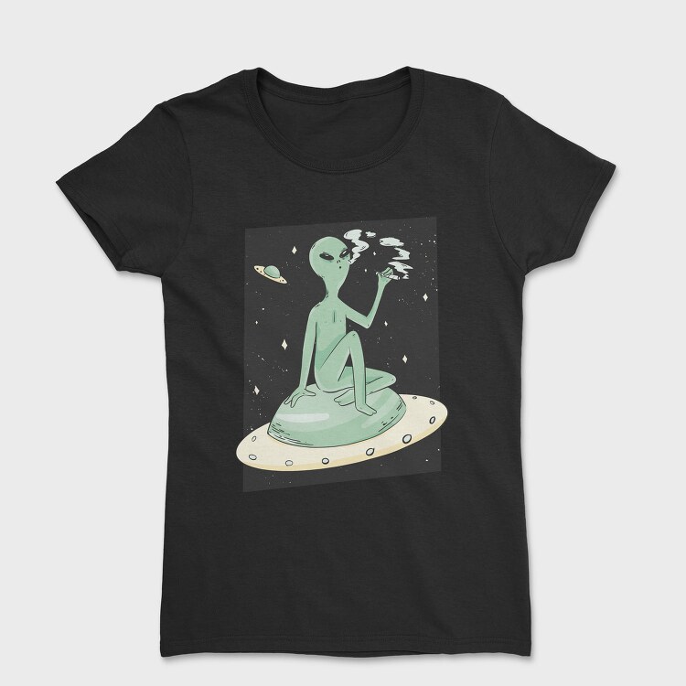 Marijuana Weed Alien, Tricou Femei