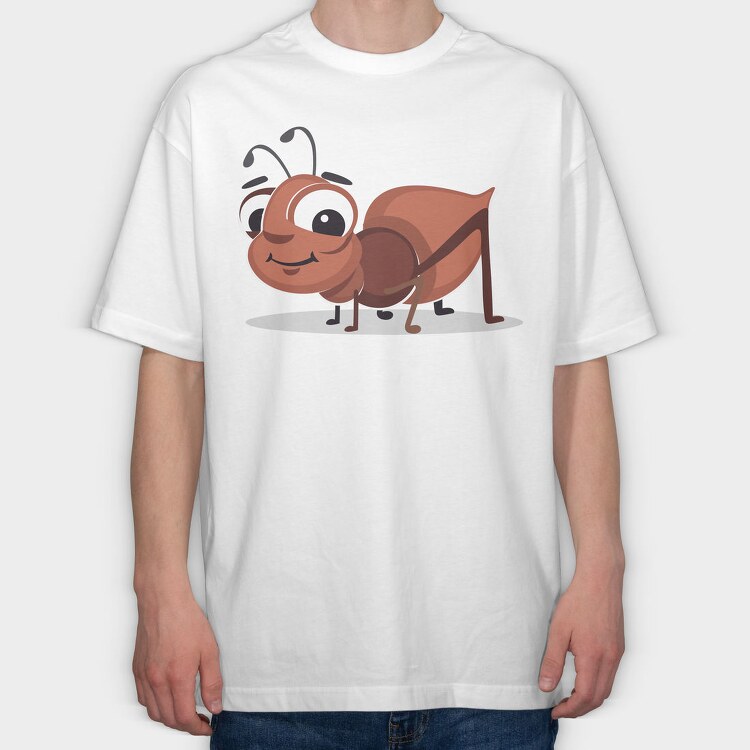 Ant Smiley, Tricou Oversize Barbati (Unisex)