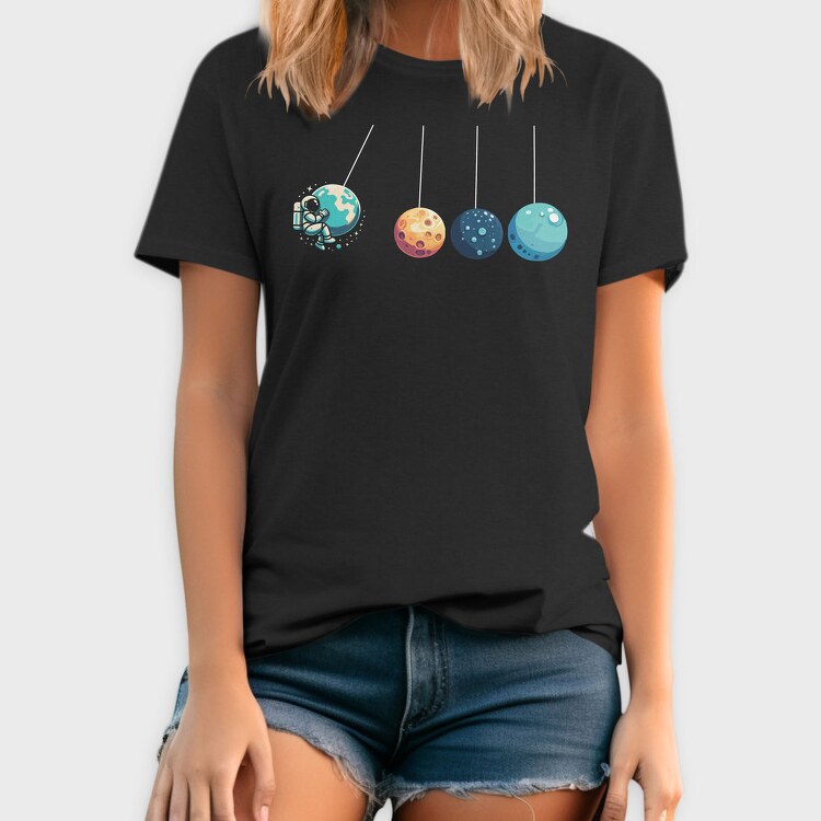 Planets Mobile Astronaut, Tricou Barbati (Unisex)