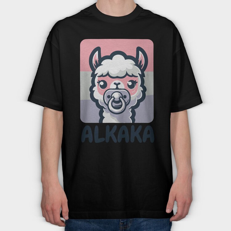 Baby Llama Alkaka, Tricou Oversize Barbati (Unisex)