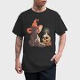 Halloween Witch Cat, Tricou Barbati (Unisex)