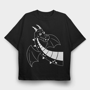 Dragon Fantasy Head, Tricou Oversize Barbati (Unisex)