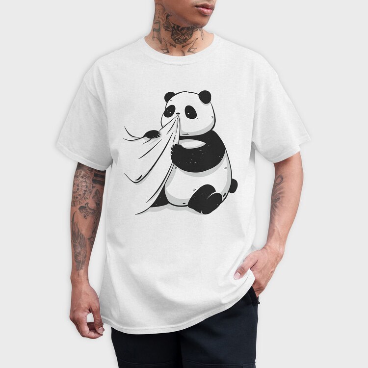 Panda Bear Animal Eating Shirt Cute, Tricou Barbati (Unisex)