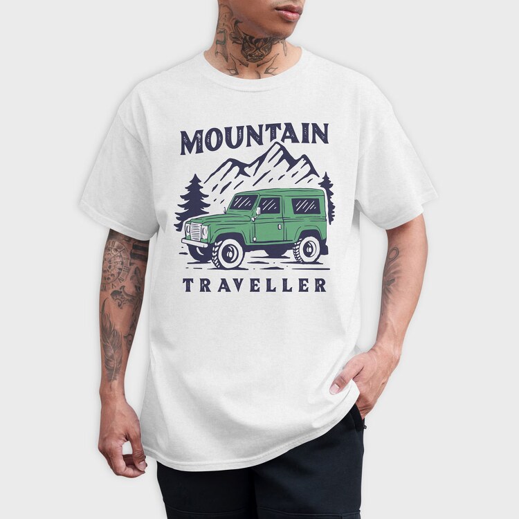 Mountain Traveller, Tricou Barbati (Unisex)
