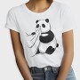Panda Bear Animal Eating Shirt Cute, Tricou Femei