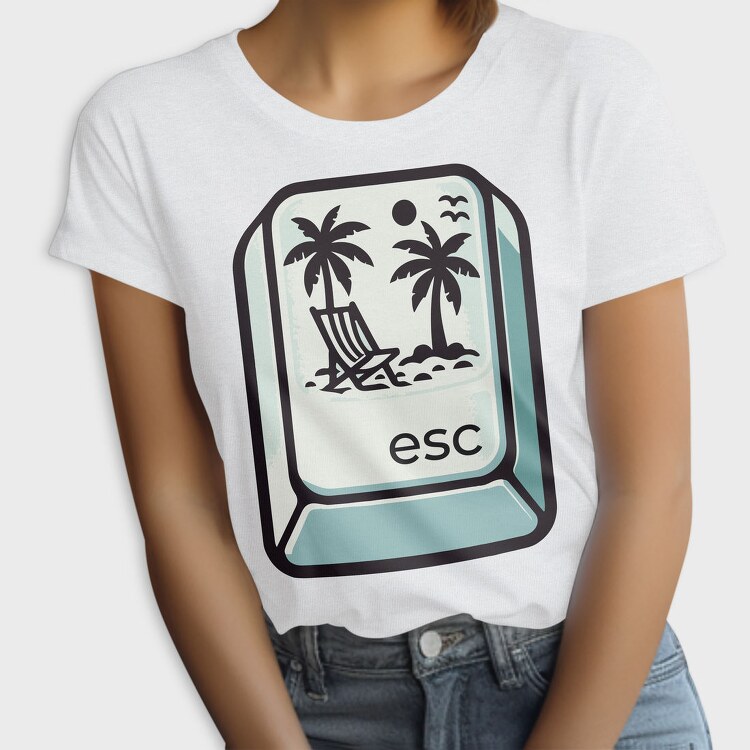 Beach Escape Key Esc, Tricou Femei