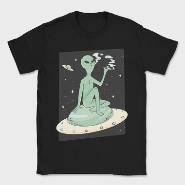 Marijuana Weed Alien, Tricou Barbati (Unisex)