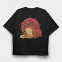 Baby Otter Pizza, Tricou Oversize Barbati (Unisex)