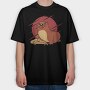 Baby Otter Pizza, Tricou Oversize Barbati (Unisex)