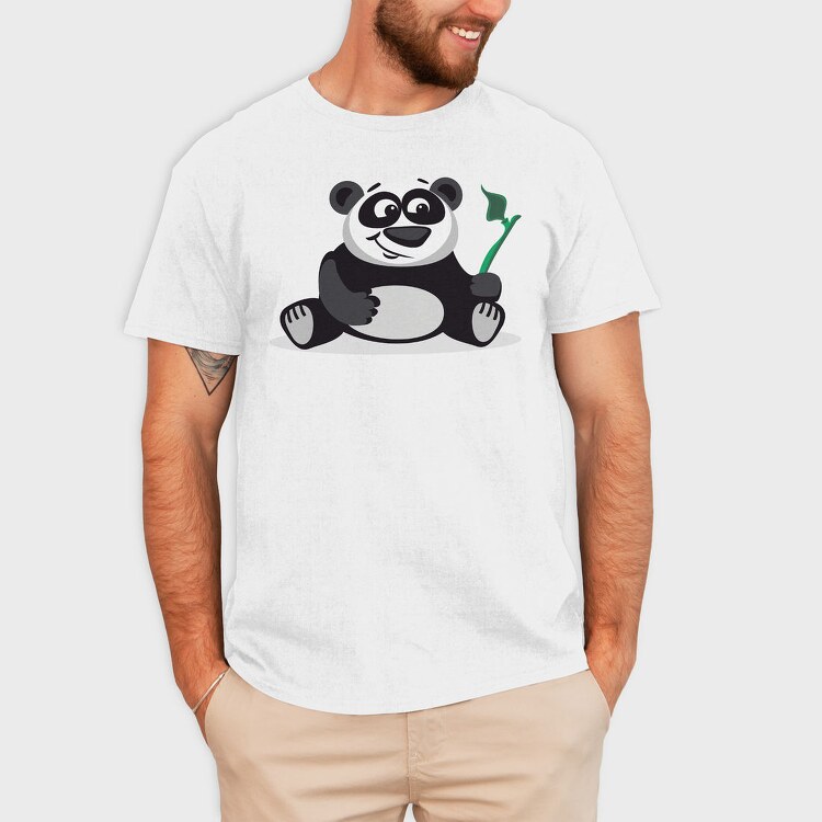 Panda Leaf Hugger, Tricou Barbati (Unisex)
