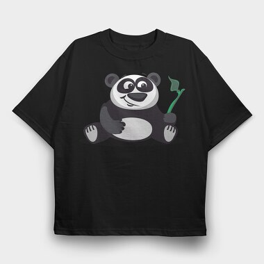 Panda Leaf Hugger, Tricou Oversize Barbati (Unisex)