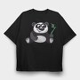 Panda Leaf Hugger, Tricou Oversize Barbati (Unisex)