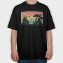 Silhouetted Aquarium, Tricou Oversize Barbati (Unisex)