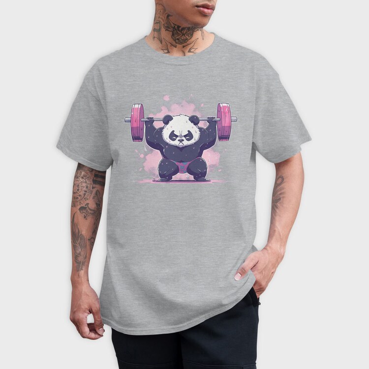 Panda Lifting Weights, Tricou Barbati (Unisex)
