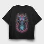 Dragon Neon New Year, Tricou Oversize Barbati (Unisex)