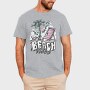 Beach Vibes Summer Vintage Lettering, Tricou Barbati (Unisex)
