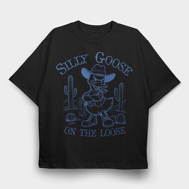 Silly Goose Cowboy, Tricou Oversize Barbati (Unisex)