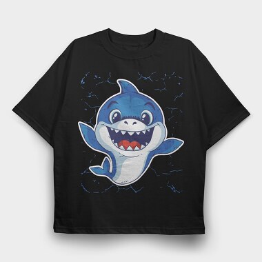 Baby Shark, Tricou Oversize Barbati (Unisex)
