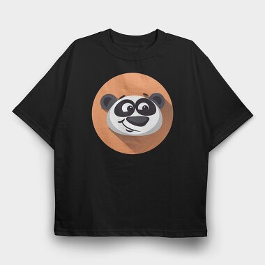 Panda Smile Icon, Tricou Oversize Barbati (Unisex)